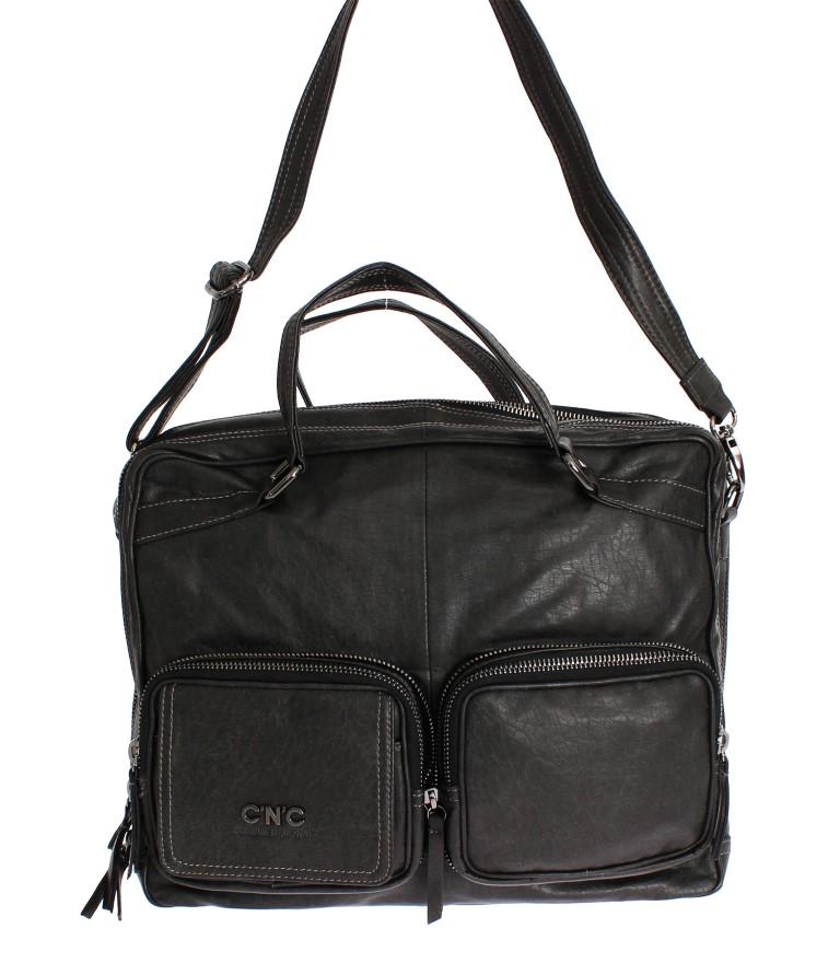 Gray Messenger Shoulder Bag