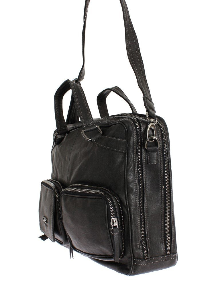 Gray Messenger Shoulder Bag