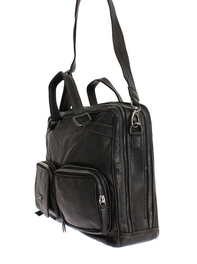 Gray Messenger Shoulder Bag