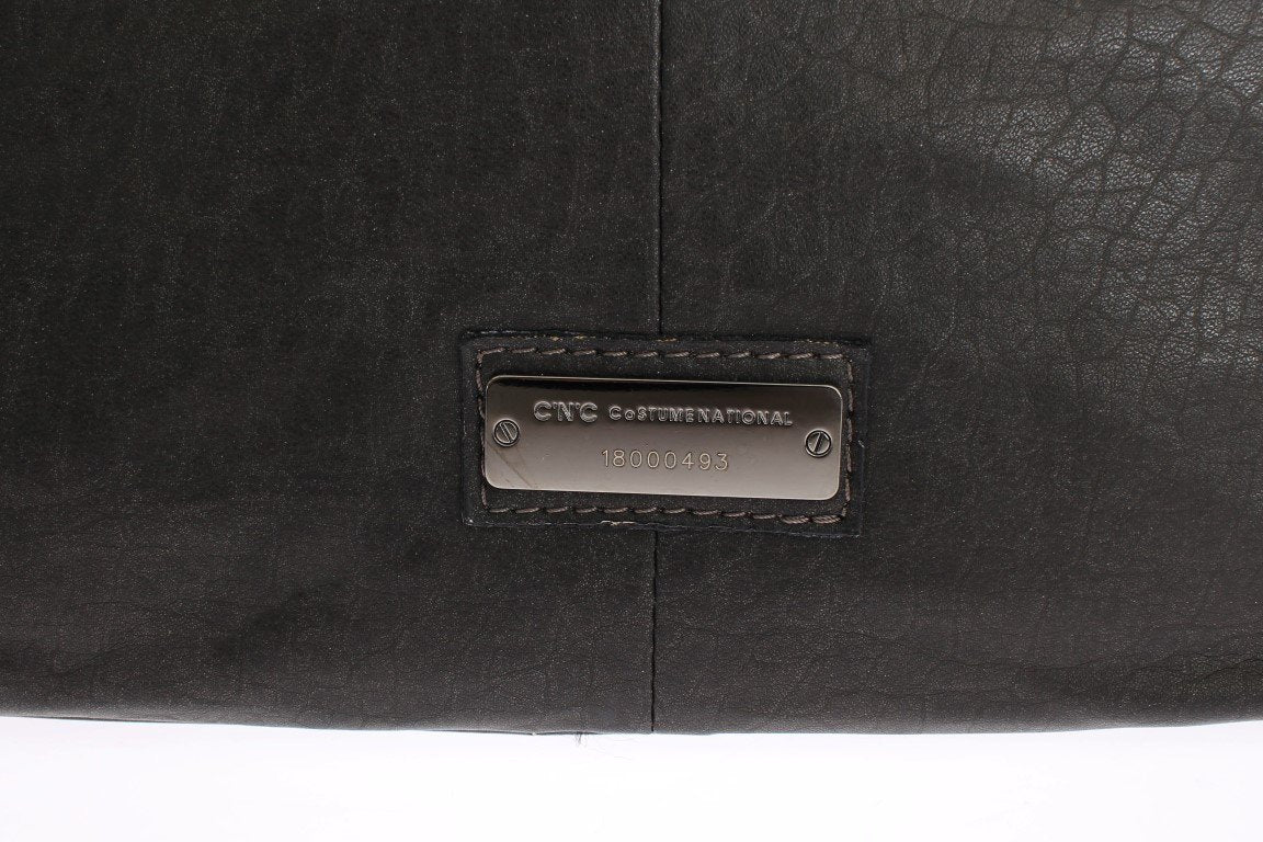 Gray Messenger Shoulder Bag