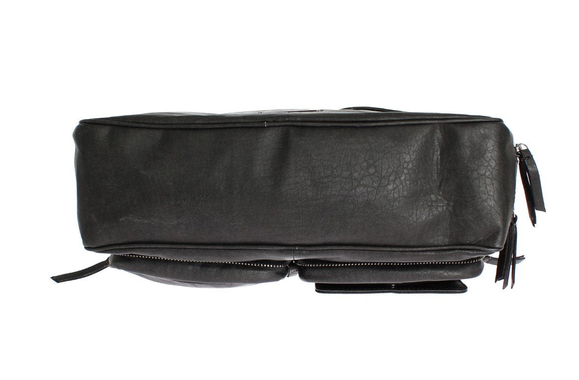 Gray Messenger Shoulder Bag