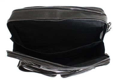 Gray Messenger Shoulder Bag