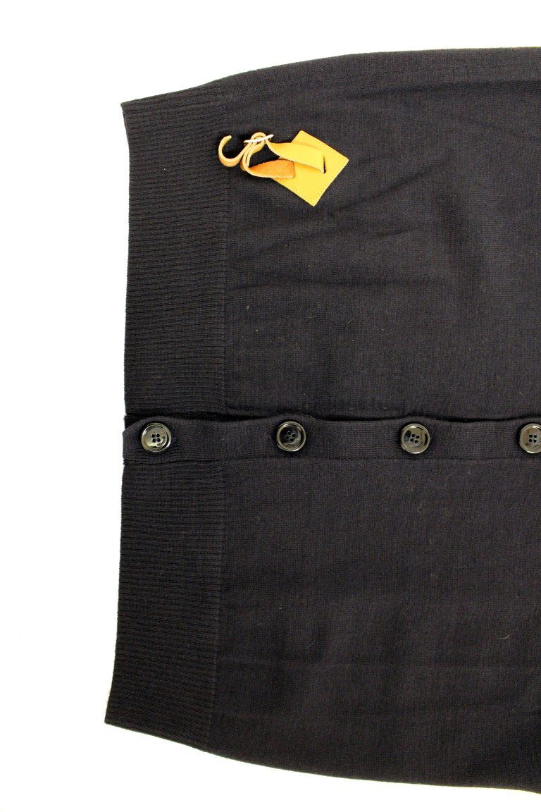 Blue wool cardigan sweater