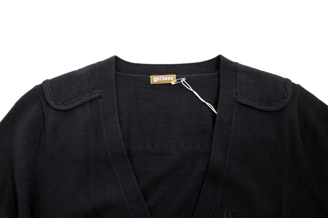 Blue wool cardigan sweater