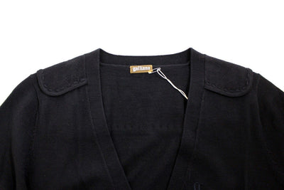 Blue wool cardigan sweater