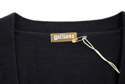 Blue wool cardigan sweater