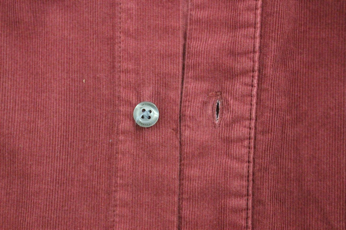 Red Button Front Cotton Casual Shirt