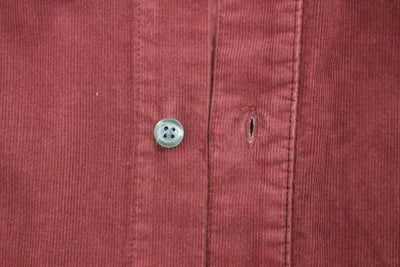 Red Button Front Cotton Casual Shirt