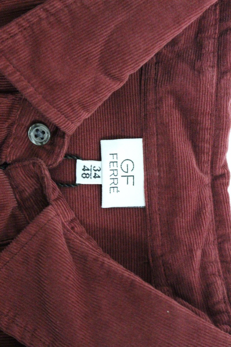 Red Button Front Cotton Casual Shirt
