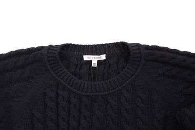 Blue Wool Knitted SLIM FIT Pullover Sweater