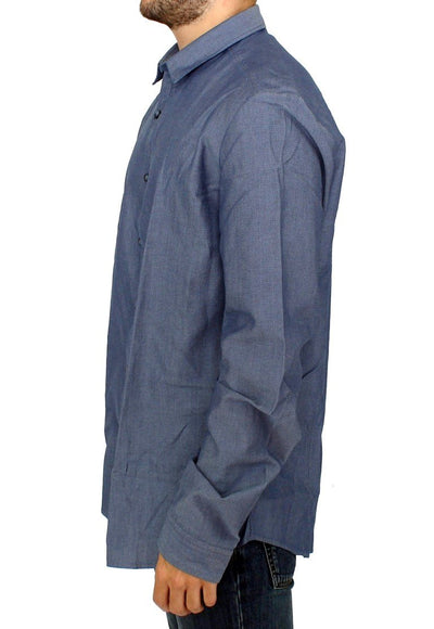 Blue cotton dress shirt
