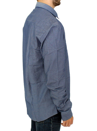 Blue cotton dress shirt
