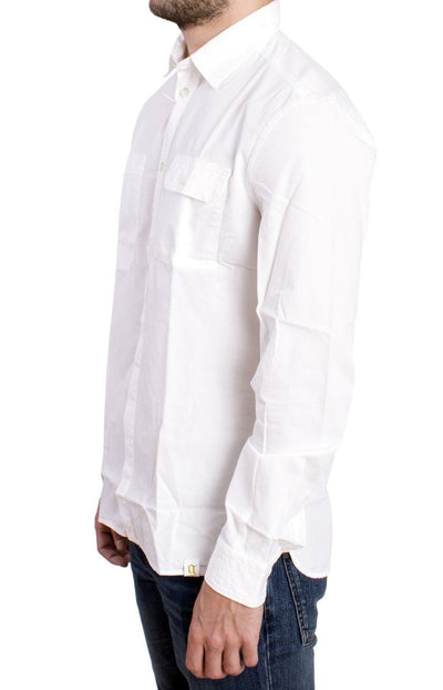 White casual cotton shirt