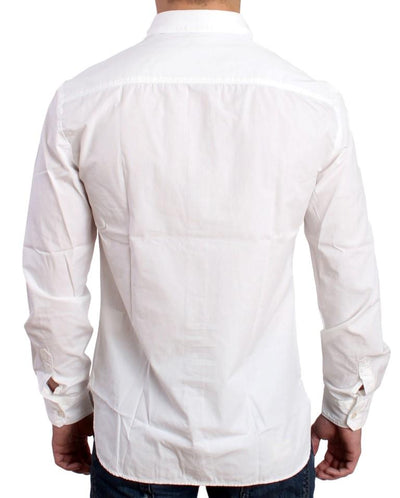White casual cotton shirt