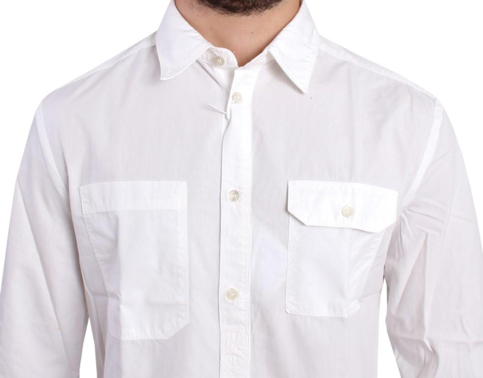 White casual cotton shirt