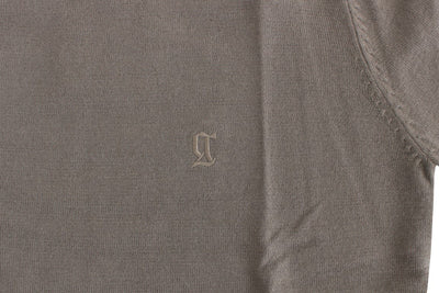 Gray knitted wool sweater