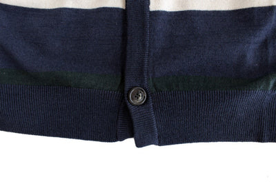 Multicolor striped wool cardigan