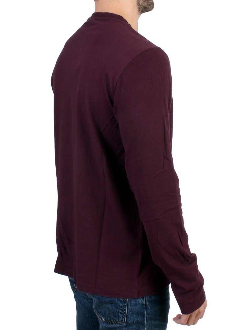 Bordeaux crewneck long sleeve t-shirt
