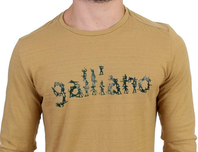 Yellow crewneck long sleeve t-shirt