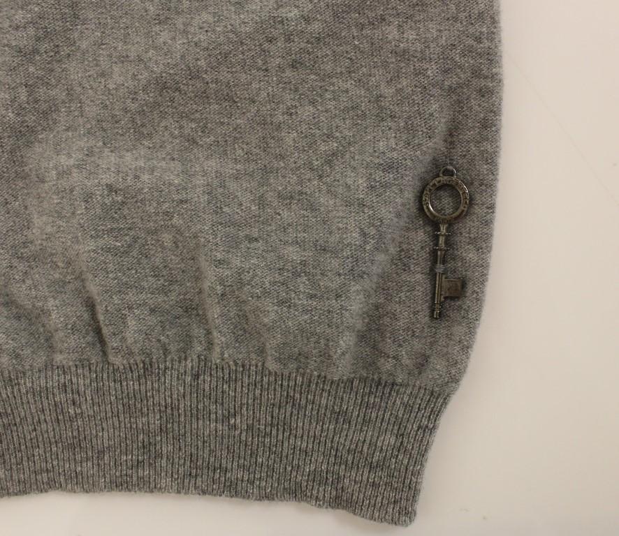 Gray wool turtleneck sweater