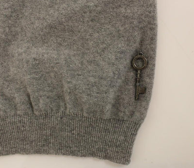 Gray wool turtleneck sweater