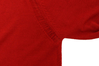 Red wool cardigan sweater