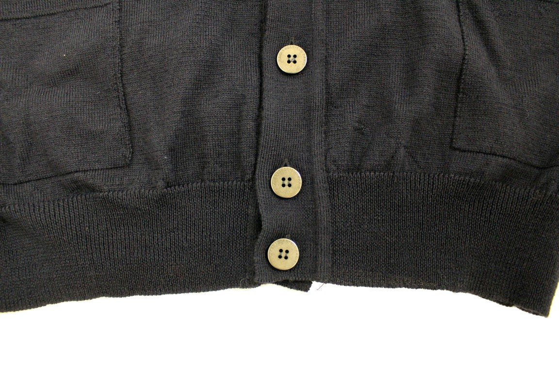 Blue wool cardigan sweater