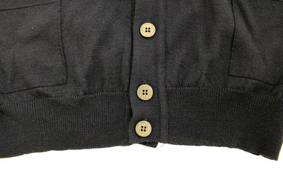 Blue wool cardigan sweater
