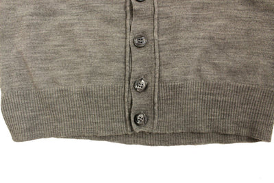 Gray wool cardigan sweater