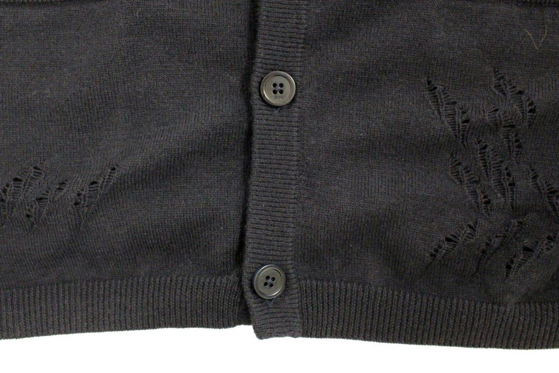Blue wool cardigan sweater
