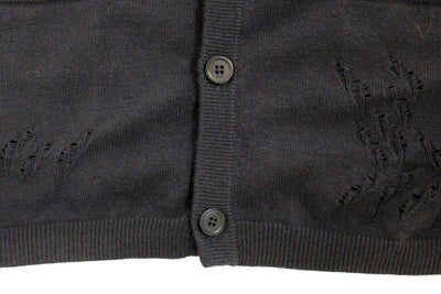 Blue wool cardigan sweater