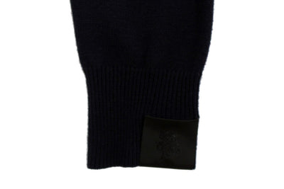 Blue wool cardigan sweater