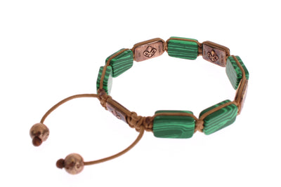 CZ Malachite 18K Gold 925 Bracelet