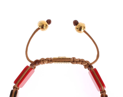 CZ Tiger Eye Coral Gold 925 Bracelet
