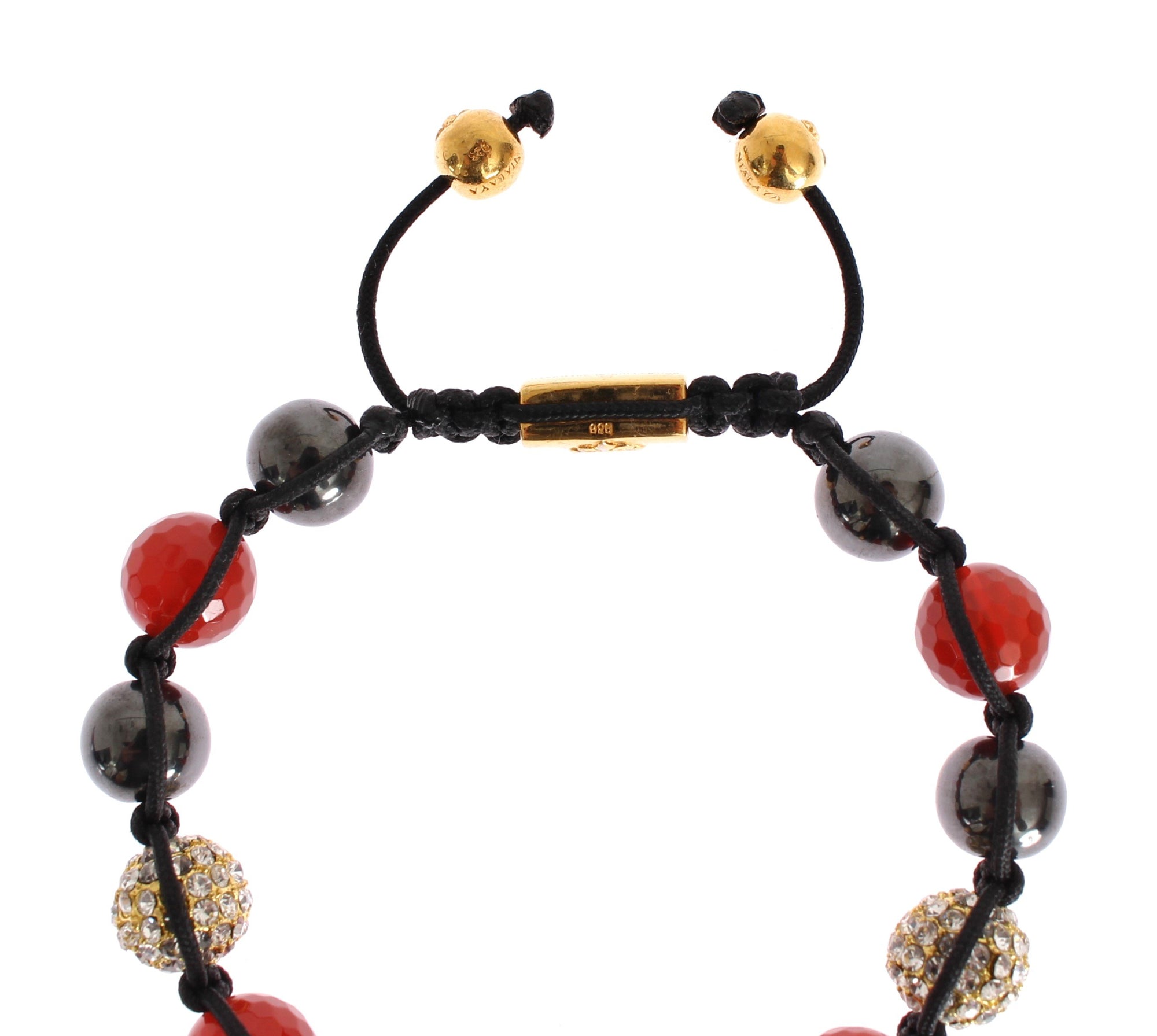 CZ Hematite Carnelian Gold 925 Bracelet