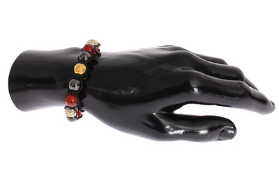 CZ Hematite Carnelian Gold 925 Bracelet