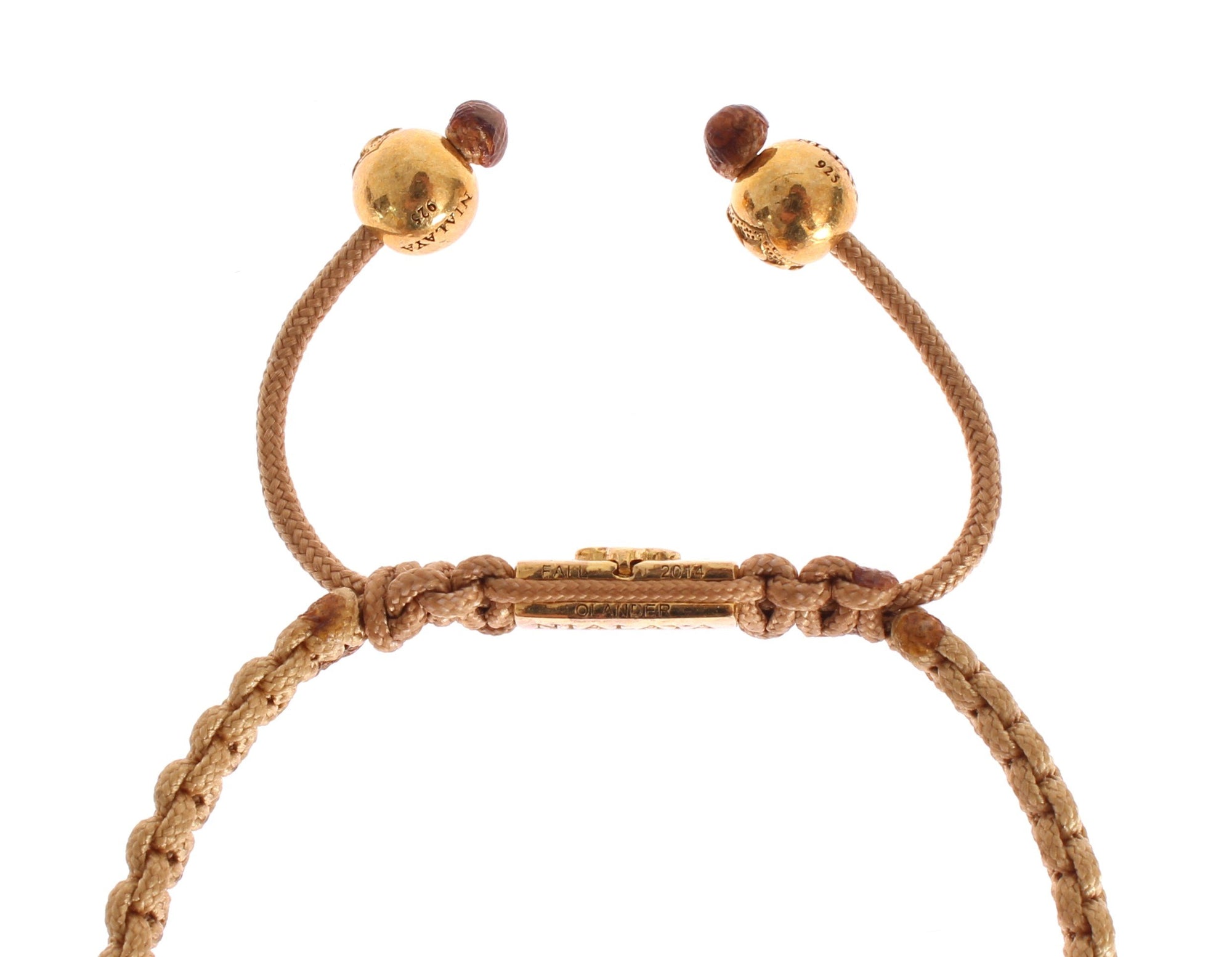 Nialaya Logo 18K Gold 925 Silver Bracelet