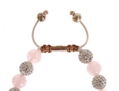Rose Quartz Crystal 925 Logo Bracelet