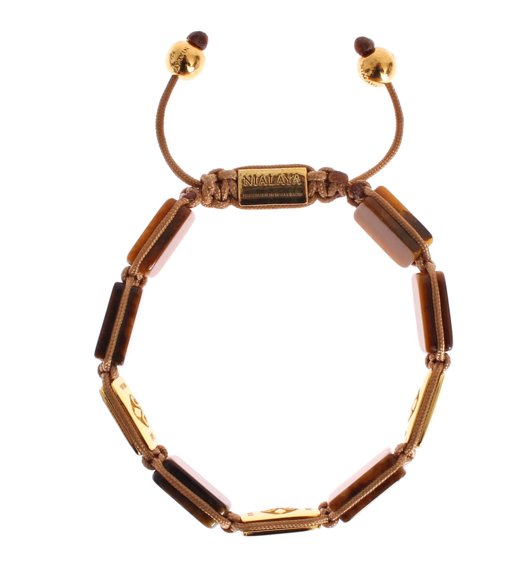 CZ Tiger Eye Gold 925 Bracelet