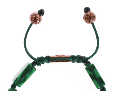 CZ Malachite Rose Gold 925 Bracelet