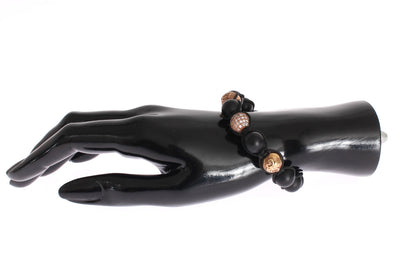 CZ Onyx Pink Gold 925 Bracelet