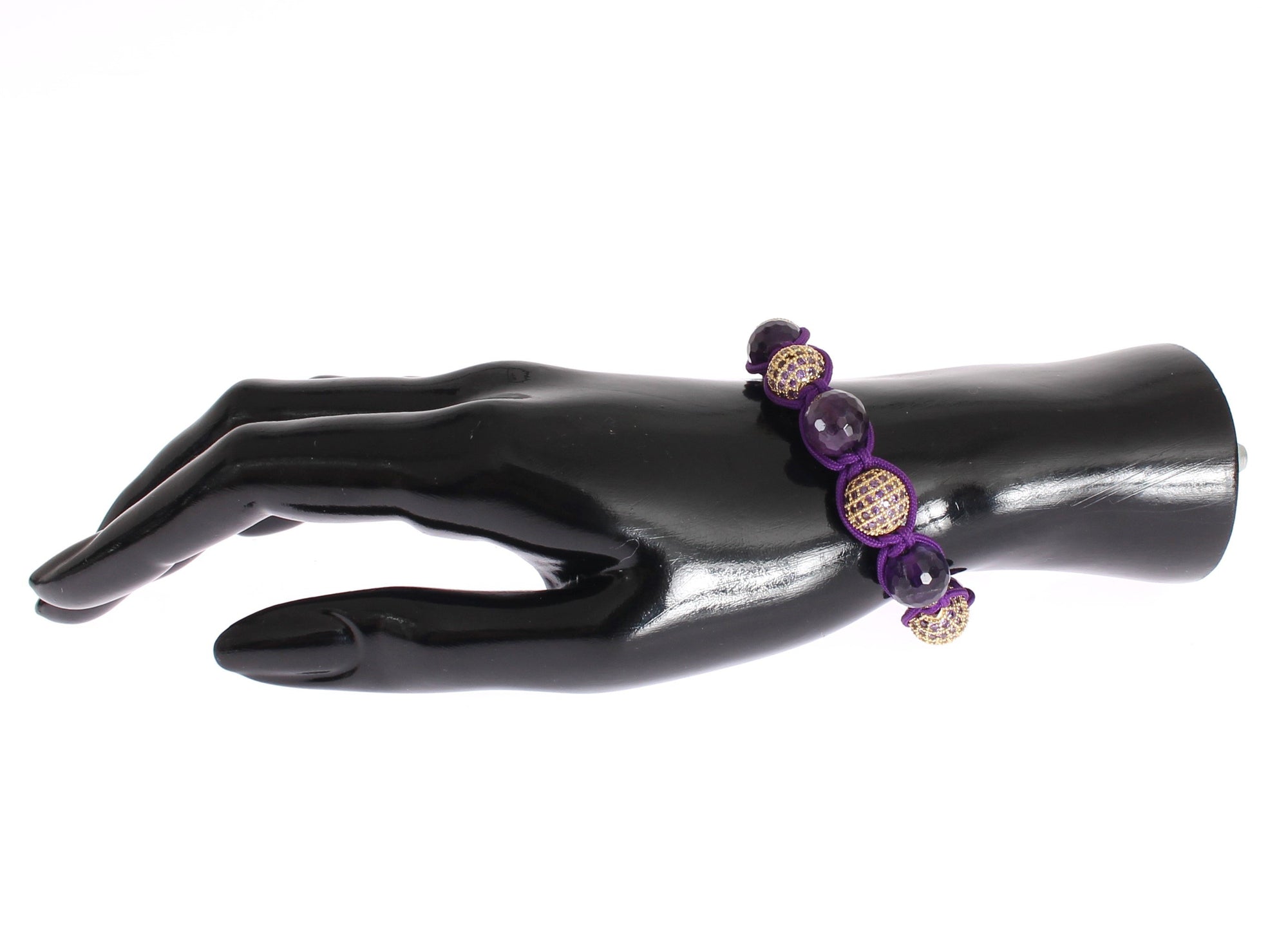 Lilac Amethyst 18K Gold 925 Silver Bracelet