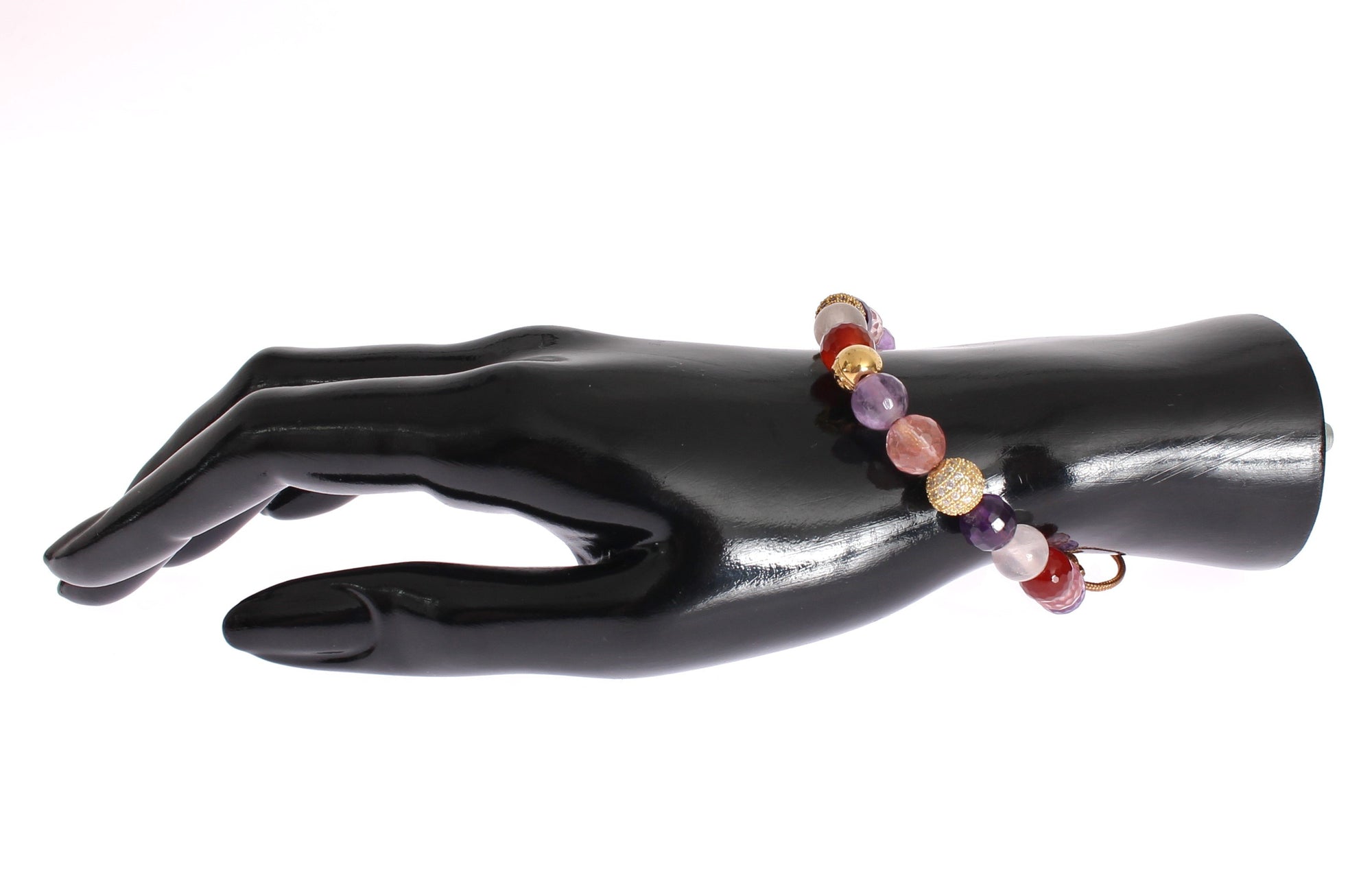 CZ Carnelian Sapphire Gold 925 Bracelet