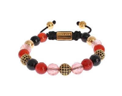 CZ Carnelian Agate 14K Gold 925 Bracelet