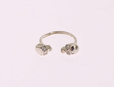 Silver CZ Skull 925 Ring