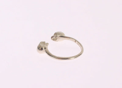 Black CZ Cross Rhodium 925 Ring