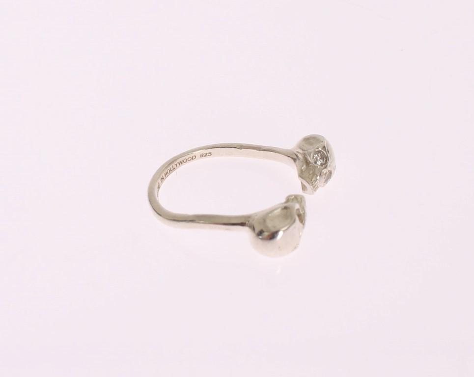 Silver CZ Skull 925 Ring