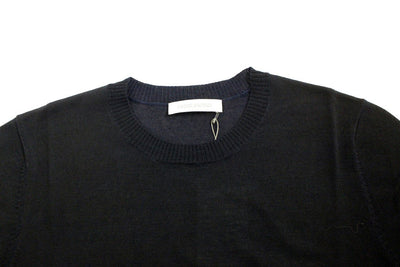 Blue wool crewneck sweater
