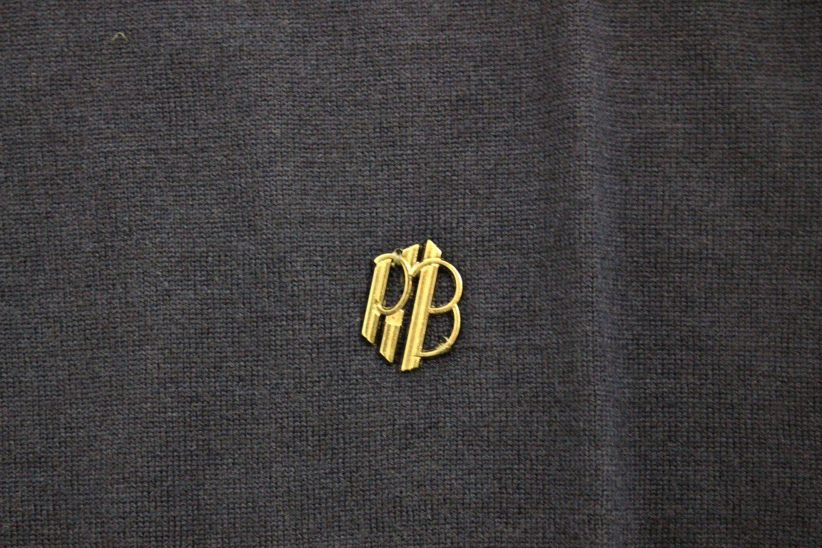 Blue wool crewneck sweater