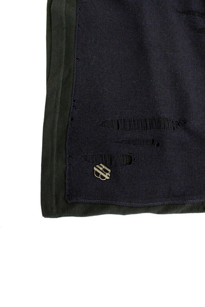 Blue wool crewneck sweater